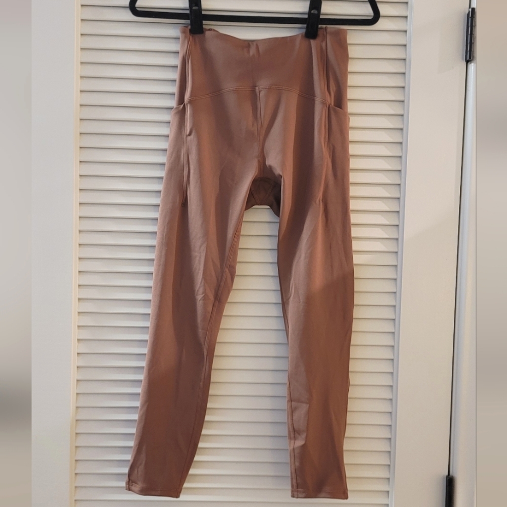 LegEnd - Brown Copper Yoga Stretchy Pants With Pockets